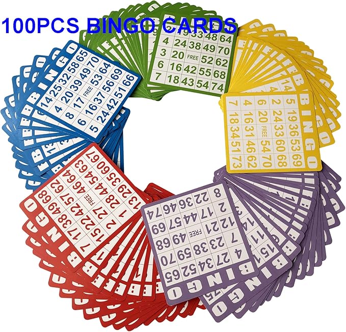 Yuanhe Deluxe Bingo Game Set-Includes Metal Cage,500 Colorful Bingo Chips,100 Bingo Cards,75 Colored Balls,Plastic Masterboard,Great for Large Groups,Parties …
