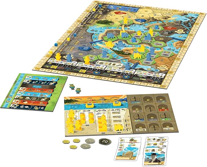 Boonlake Hand Management, Exploration Strategy Board Game, 1-4 Players, Ages 14+, 40 Minute per Player Game Play Multicolor