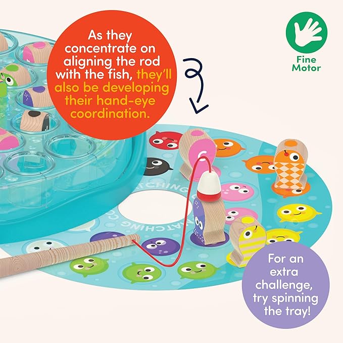 Battat Education Toddlers Magnetic Fishing Game Alphabet Fishing 2 Years +