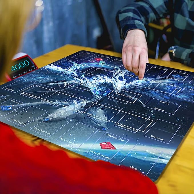 Card Rubber Mat - 2 Player, Square playmat for Gamer 60x60cm/23.6x23.6inch