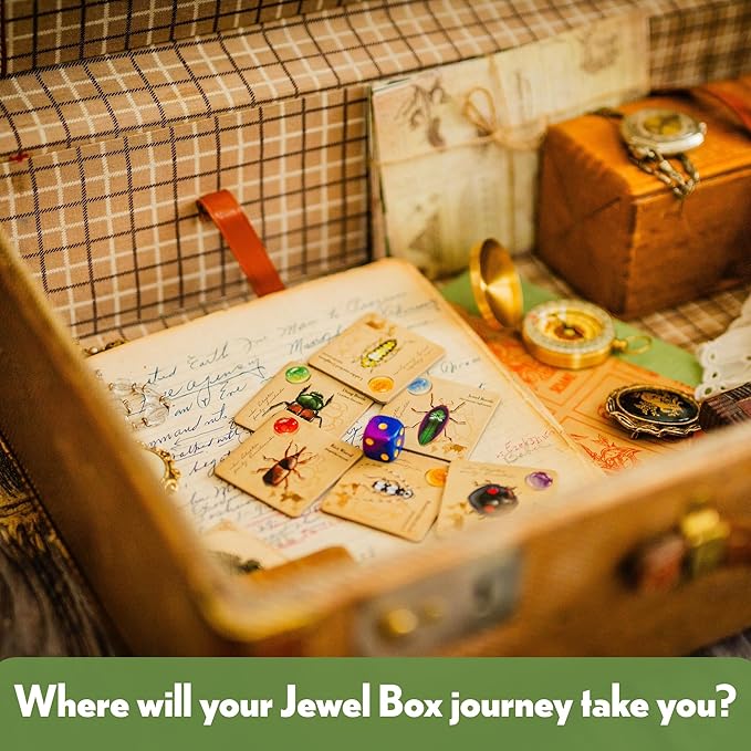 Jewel Box Family Board Game - Strategic Tile Placement Game for Kids and Adults with 75 Unique Beetles - Great Educational Game for Ages 8+, 1-4 Players, 15-30 Minutes