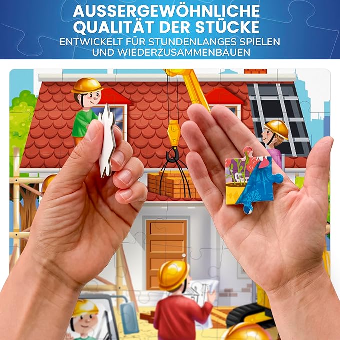 QUOKKA Puzzles for Kids Ages 4-6 - Set of 4x60 Jigsaw Puzzles for Toddlers 3-5 - Space, Dino, Firefighters Toys for Children 6-8 yo - Gift Educational Game for Boys & Girls