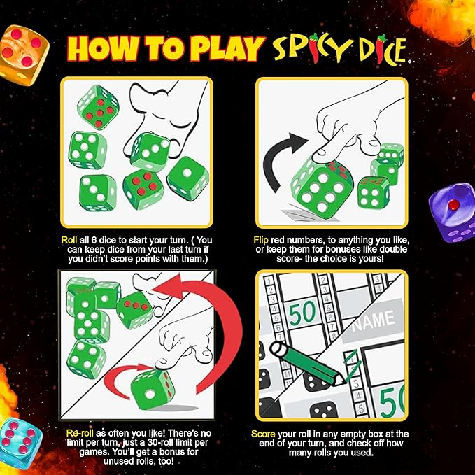 4-Fun Pack: The Ultimate Family Game for Parties, Game Nights, and Tabletop Fun – A Roll-and-Write Dice Game Full of Strategy, Excitement, and Endless Replayability!