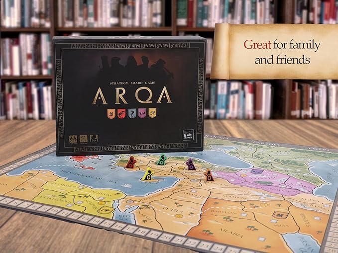 ARQAs Historical Strategy Board Game, Epic Diplomacy Game for Adults, Teens, Chronicling Expanding Adventure Events, Witness Unforgettable Family Night Journey with ARQAs Classic Game for 2-4 Players
