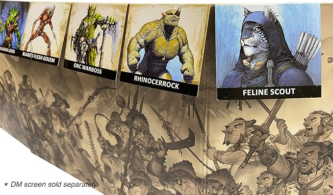 Friends & Foes from Battle - 50 Illustrated Original 5e Monsters - Initiative Cards for 5th Edition DM's