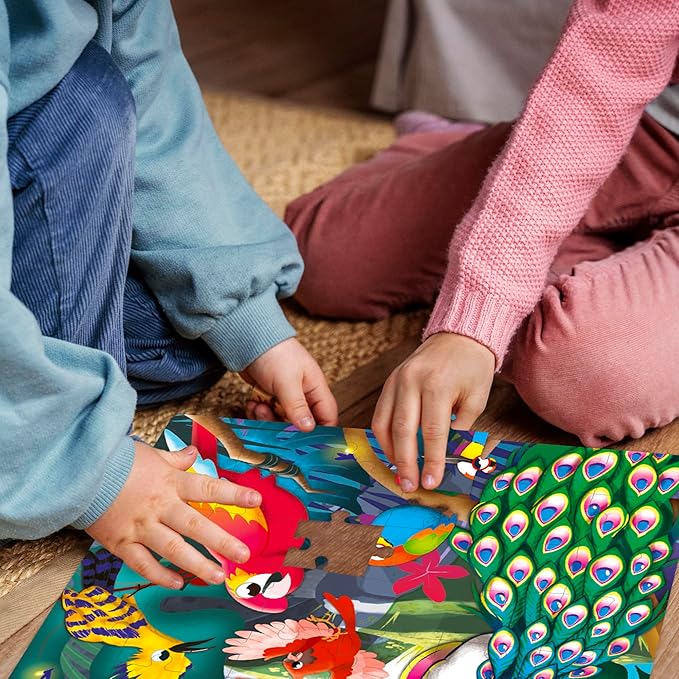 QUOKKA Puzzles for Kids Ages 4-6 - Set of 4x60 Jigsaw Puzzles for Toddlers 3-5 - Polar, Birds, Animals Toys for Children 6-8 yo - Gift Educational Game for Boys & Girls