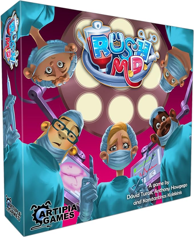Artipia Games Artipiagames Rush M.D Cooperative Board Game, Worker Placement, Strategy, Dexerity, Ages 14+, 1-4 Players, 30-45 Mins
