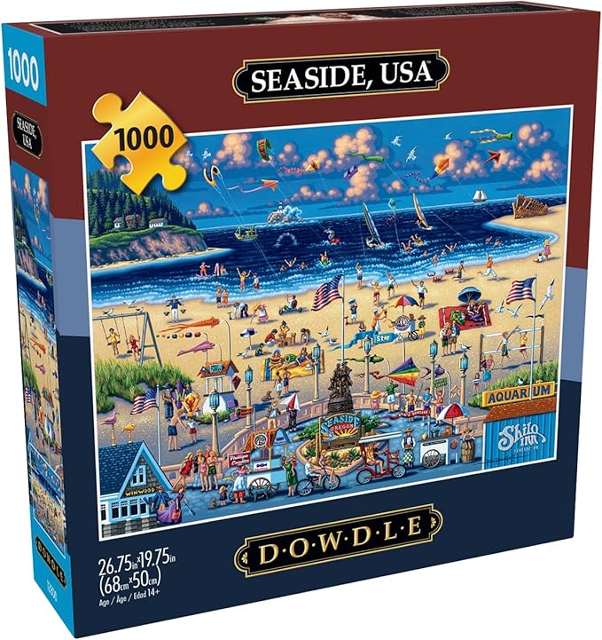 Buffalo Games - Eric Dowdle - Seaside, USA - 1000 Piece Jigsaw Puzzle for Adults - Challenging Puzzle Perfect for Game Nights - Finished Size is 26.75 x 19.75