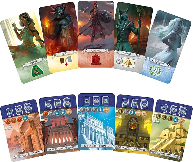 7 Wonders Duel Pantheon Board Game Expansion - Intense Two-Player Battles in The Ancient World! Strategy Game for Kids and Adults, Ages 10+, 2 Players, 30 Minute Playtime, Made by Repos Production