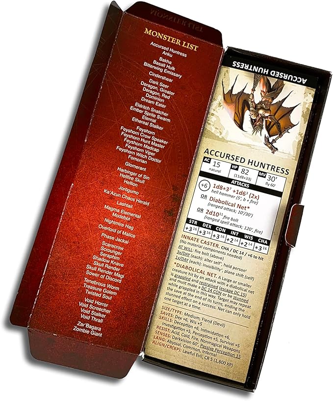 Friends & Foes from Beyond - 50 Illustrated Original 5e Monsters - Initiative Cards for 5th Edition DM's