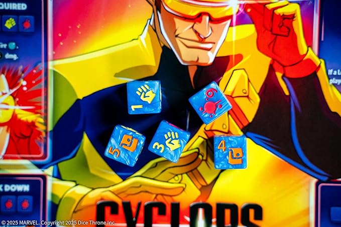 Marvel X-Men Dice Throne Box 2, 4 Hero Box Featuring Cyclops, Jean Grey, Gambit & Rogue, Competitive Board Game, Stand-Alone & Cross Compatible, Officially Licensed