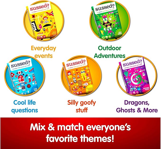 SUSSED The Wacky ‘What Would You Do’ Travel Card Game - Social Fun for Kids and Teens - Easy Game for Families, Camp Activity & Road Trips - Ages 7+ - Orange Pack