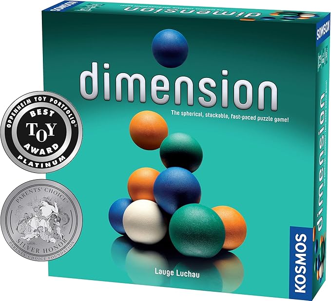 Dimension - A 3D Fast-Paced Puzzle Game from Kosmos | Up to 4 Players, for Fans of Strategy, Quick-Thinking & Logic | Parents' Choice Silver Honor & Oppenheim Toy Portfolio Platinum Award Winner