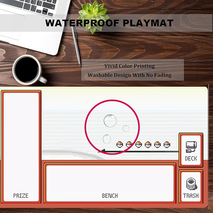 playmat Duel Mat Gaming Competition Pad Mat Card Binder Deck 23.6x13.7in