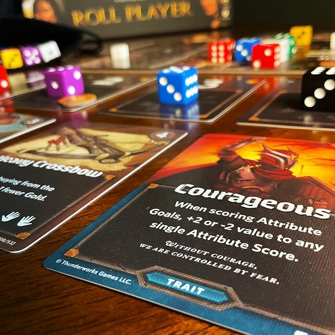 Roll Player Board Game | A Dice Game of Fantasy Character Creation | Ages 10+ | Competitive Strategy | Family Game for 1-4 Players | 60-90 Minutes