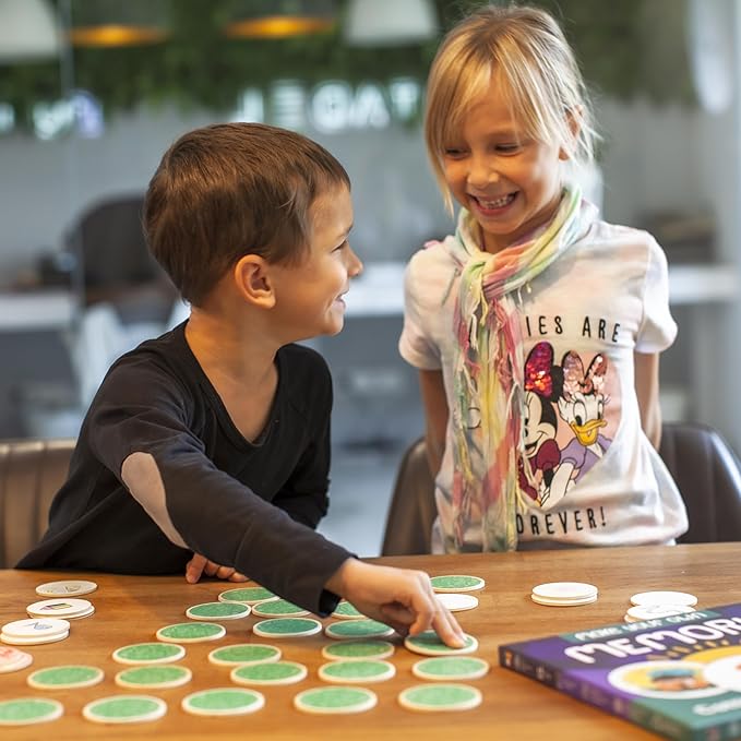 Create Your Own Memory Game 36pc Art & Craft Kit, Durable & Scratch-Resistant Blank Wooden Cards, Replacement Stickers, Matching Games for Toddlers 3-5 and Up, Blank Board Game