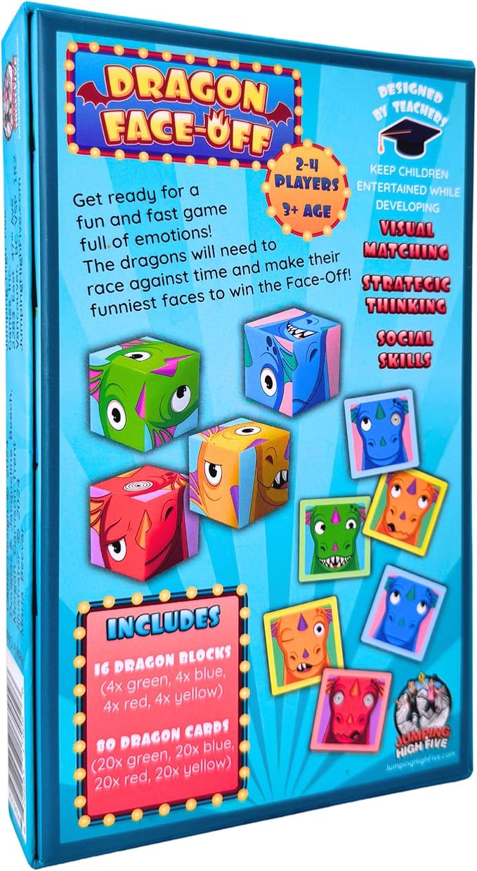 New Dragon Face Off Game - Fast-Paced Funny Faces Matching Game for Kids Ages 3 and Up, Exciting Hands-On Fun for Children
