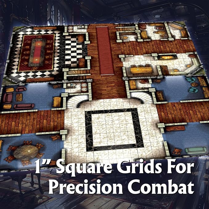 Arcknight The Highborne Manor Roleplaying Battlemaps; 16 Modular RPG Maps in 8 Double-Sided Pages, 1" Square Grid, Modular & Versatile Design for Tabletop Gaming - for Dungeons & Dragons, Pathfinder