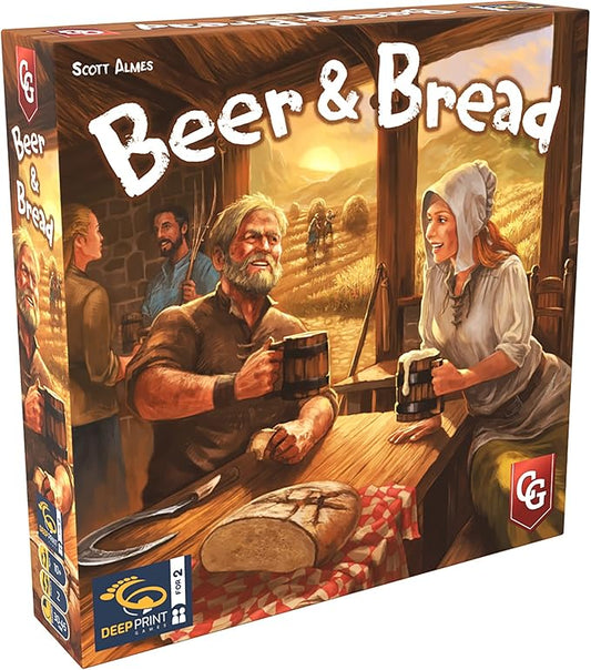 Beer & Bread Multi-Use Card Game, Resource Management Strategy, Head-to-Head Brewing & Baking, Ages 10+, 2 Players, 30 Minute Playing Time