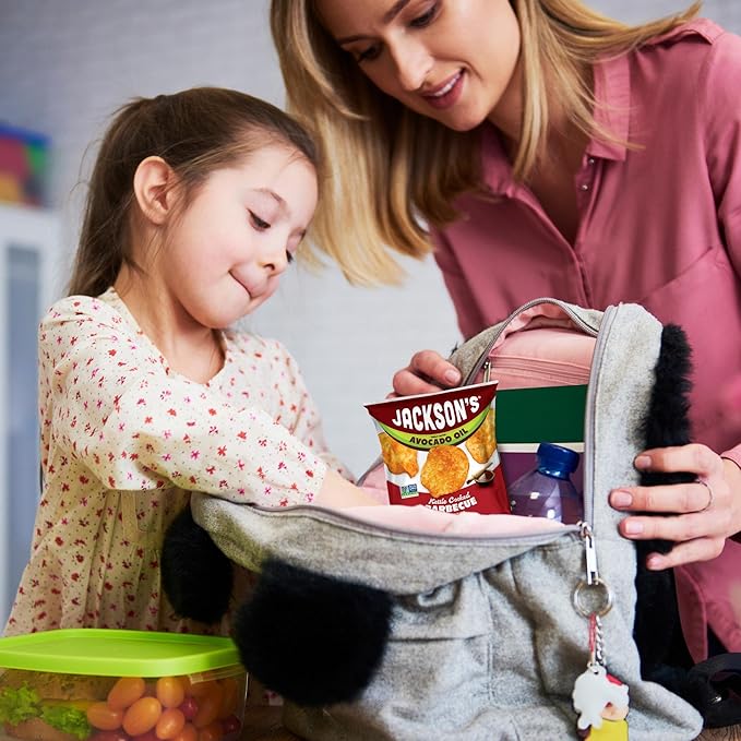 Jackson’s Classic Kettle Potato Chips (Variety Pack, 1.5 oz, Pack of 18) - Made with Premium Avacado Oil, Sea Salt, Salt & Vinegar and BBQ Flavors - Allergen-friendly, Gluten Free, Vegan