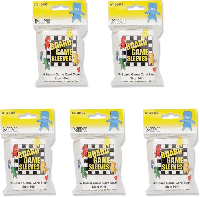 5 Packs Arcane Tinmen Board Game Sleeves 100 ct Mini Size Card Sleeves Value Bundle!