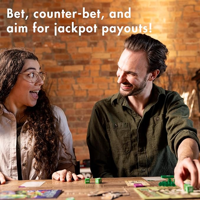 Emerald Skulls | Dice Game with Real-time Betting | Push Your Luck Strategy Board Game | Fast Action Casino-style Group Play | Family Game for 1-6 Players, Ages 14+, 30-45 Minutes