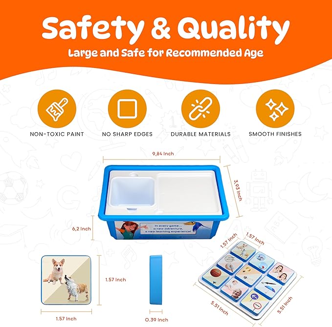 Edu&Kate’s Educational Learning Toys - Opposites - Montessori Speech Therapy Materials for Toddlers & Kids with Autism - 27 Pcs, 3 Boards + Activity Box - Early Skills Development - Stage 4