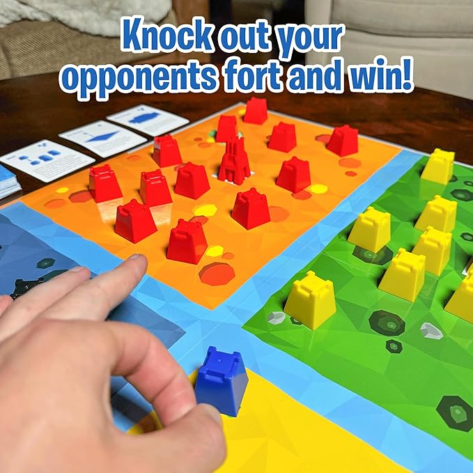 Pixel Forts Board Game by Uzzle Games | Fun Games for Kids (Age 6+), Teens, Family Board Games | Build Your Defense & Protect Your Fort, Interactive Building Game for Home, School, Work & Travel