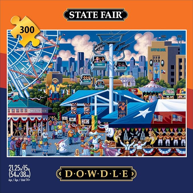 Buffalo Games - Eric Dowdle - State Fair - 300 Piece Jigsaw Puzzle for Adults - Challenging Puzzle Perfect for Game Nights - Finished Size is 21.25 x 15.00