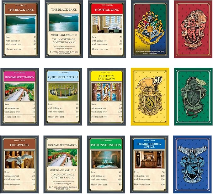 Monopoly Harry Potter Edition Board Game | A Magical Adventure at Hogwarts | Ages 8 and Up | 2 to 6 Players | Family Games | Gifts for Kids and Adults