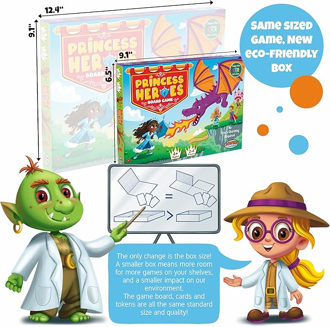 Jumping High Fives Princess Heroes Board Game - Cooperative Princess Castle Game for Kids Ages 4 and Up - Children Develop New Skills Through Play, Perfect for Family Fun Time