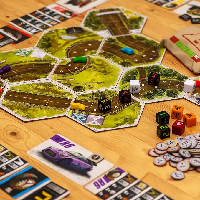 | Rallyman: DIRT | Strategy Board Game | Race Cars with Dice | 1 to 6 Players | 60 Minutes | Ages 10+
