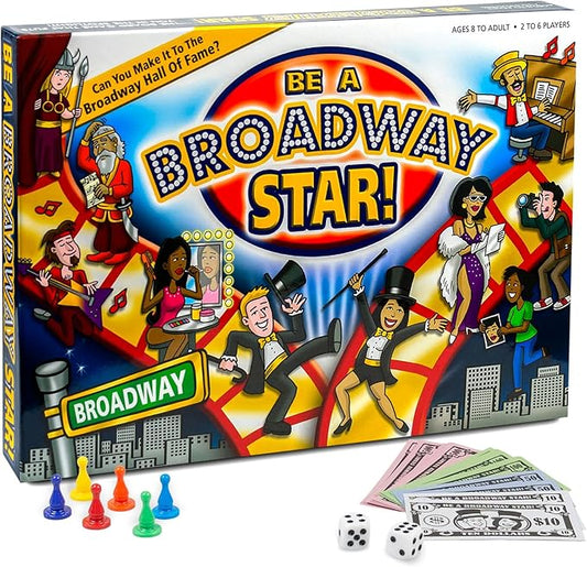 BE A BROADWAY STAR! - The Classic Theater and Musical Trivia Board Game That Puts You in The Spotlight | Party Game for Theater Lovers | Holiday Broadway Gift | 2-6 Players | for All Ages 8+