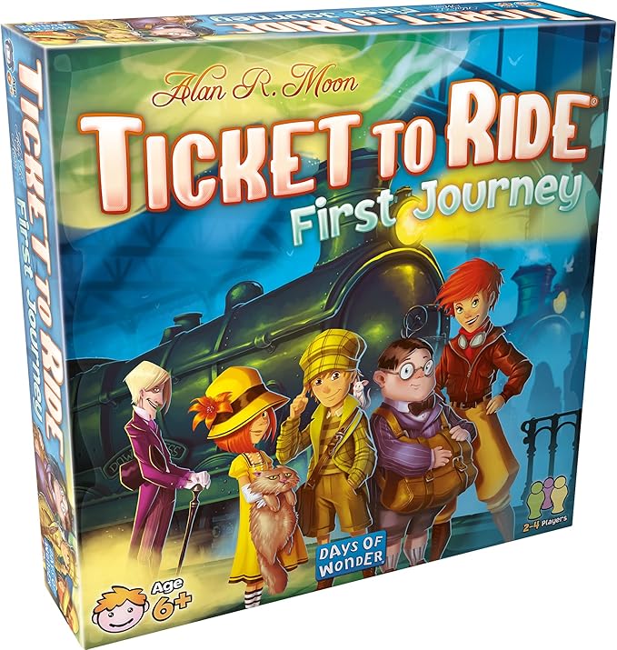 Ticket to Ride First Journey Board Game - Fun and Easy for Young Explorers! Train Strategy Game, Family Game for Kids & Adults, Ages 6+, 2-4 Players, 15-30 Min Playtime, Made by Days of Wonder