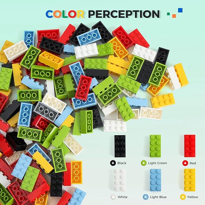 500 Piece Classic Building Bricks and 1 Gray Baseplate, 2x4 Bricks Bulk Creative Building Toys, Blocks Bulk for Kids Ages 6+, 6 Colors