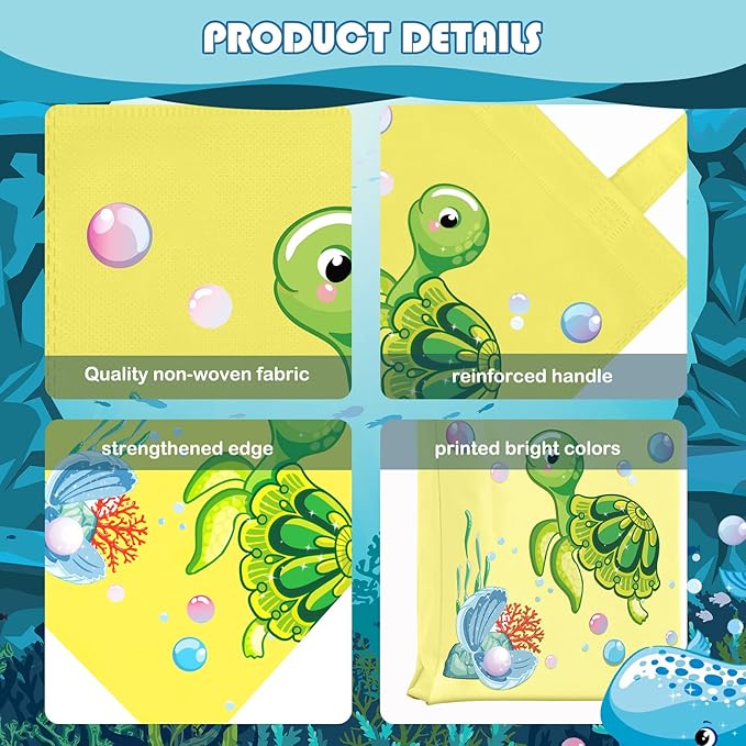 Ferraycle 24 Pcs Sea Animals Party Favor Bags Under the Sea Goodie Bags Cute Marine Favors Treat Supplies for Baby Shower Birthday Party Decor