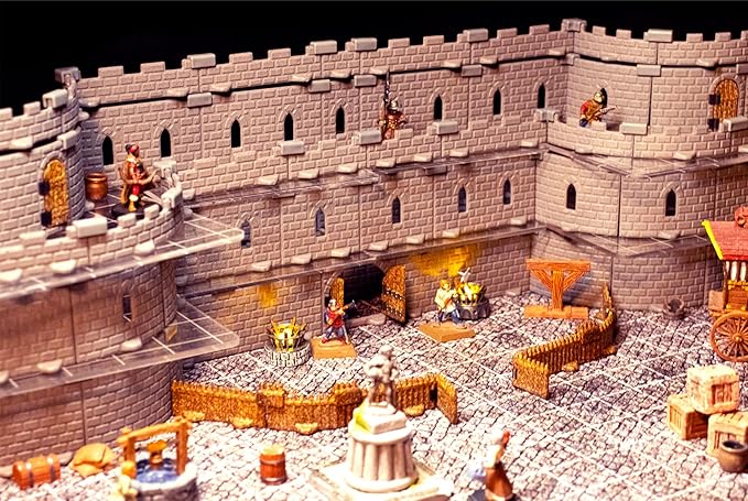 Regent Castle Set - Mini Dungeon Castle Cavern DND Terrain for Tabletop RPGs, Dungeons & Dragons, Pathfinder, War Gaming, and More! by DCD (316+pcs, 14sqft, 48areas)