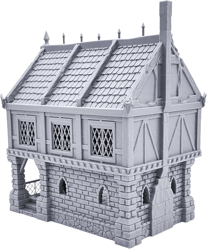 EnderToys Ulvheim Small Merchant House by Terrain4Print, 3D Printed Tabletop RPG Scenery and Wargame Terrain 28mm Miniatures