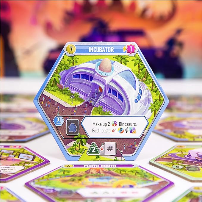Dinosaur World Board Game Draft, Build, and Explore Your Dino Park for Victory! Strategy Game for Kids and Adults, Ages 8+, 1-4 Players, 60-120 Minute Playtime, Made by Pandasaurus Games