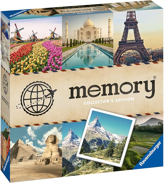 Ravensburger Travel Destinations Collector's Memory - Matching Picture Snap Pairs Game for Kids Age 3 Years and Up
