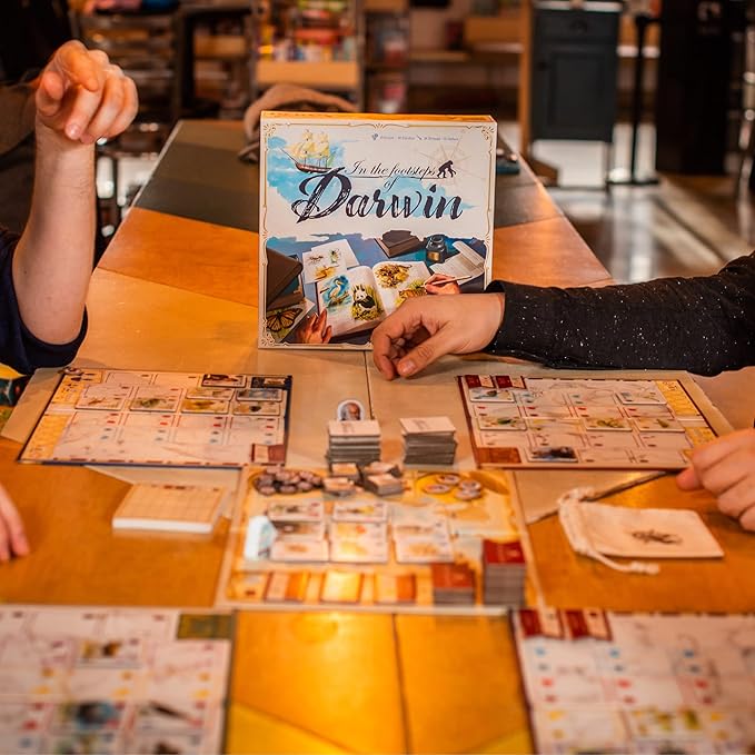in The Footsteps of Darwin | Mensa Select Winner | Tile Laying Board Game | Ages 8+ | 2 to 5 Players | 30 Minutes