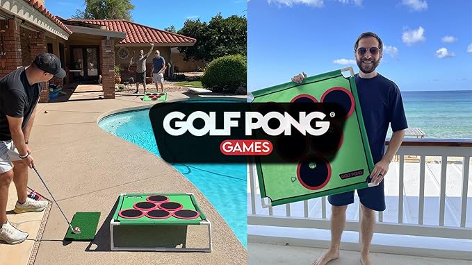 – Backyard Golf Game with 16 Chipping Velcro Balls & Mat, Yard and Outdoor Games for Adults & Family, Indoor Golf Set for Home, Beach or Party, Lawn Games for Adults & Family Outdoor