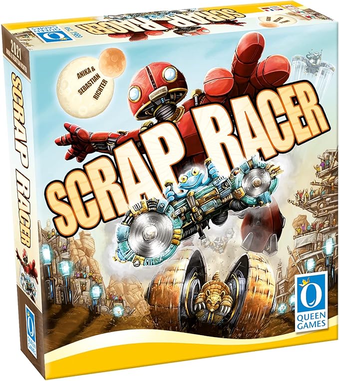 Queen Games Scrap Racer Strategy Dice Game for Families, Adults, Kids Ages 8+, 2-6 Players