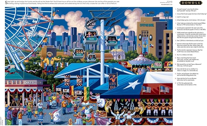 Buffalo Games - Eric Dowdle - State Fair - 300 Piece Jigsaw Puzzle for Adults - Challenging Puzzle Perfect for Game Nights - Finished Size is 21.25 x 15.00
