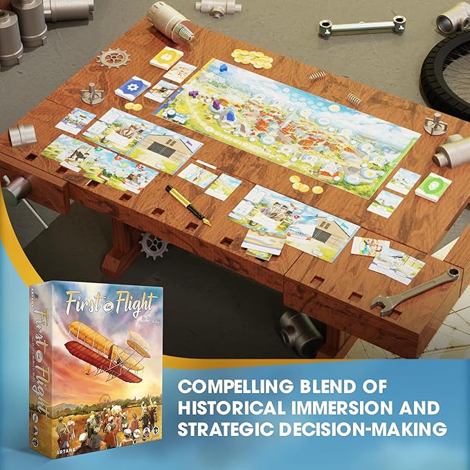 First In Flight: MENSA Award Winning Board Game About Historical Aviation - Strategy Board Game for Teens, Adults and Heavy Gamers - A Flight-Themed Adventure Card Game for Airplane Enthusiasts