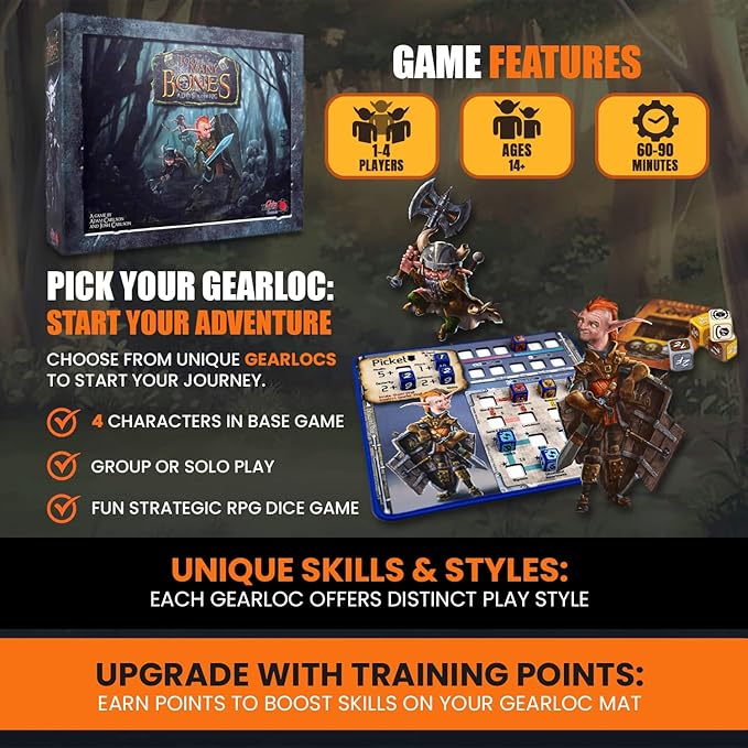 Chip Theory Games Too Many Bones Dice-Builder Roleplaying Game, Strategic Fantasy RPG Game for Adults, Teens Ages 14 and Up, 1-4 Players