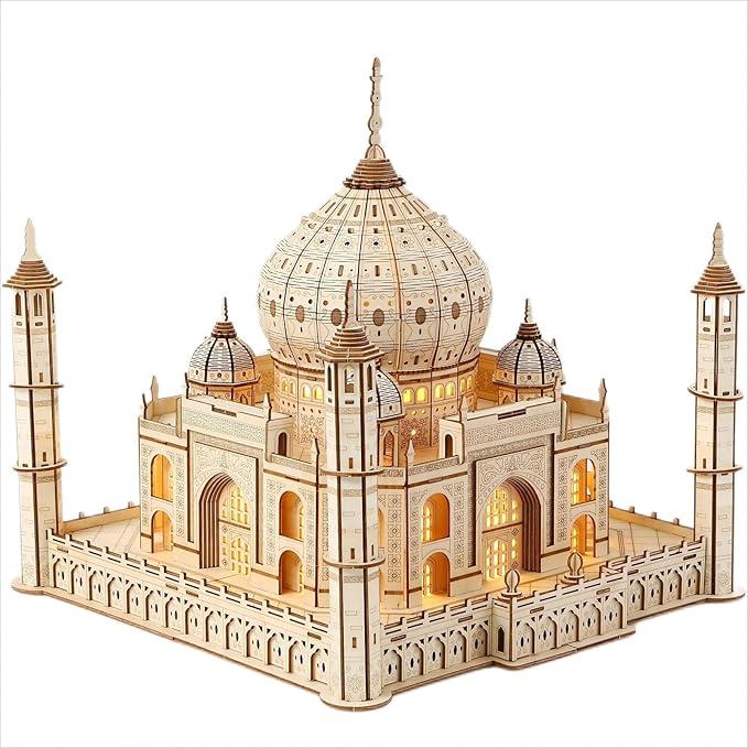 3D Wooden Puzzles Persian Love Palace Kits Includes Light Strip, Brainteaser and Puzzle for Halloween/Birthday,Gifts for Adults and Teens to Build Combination