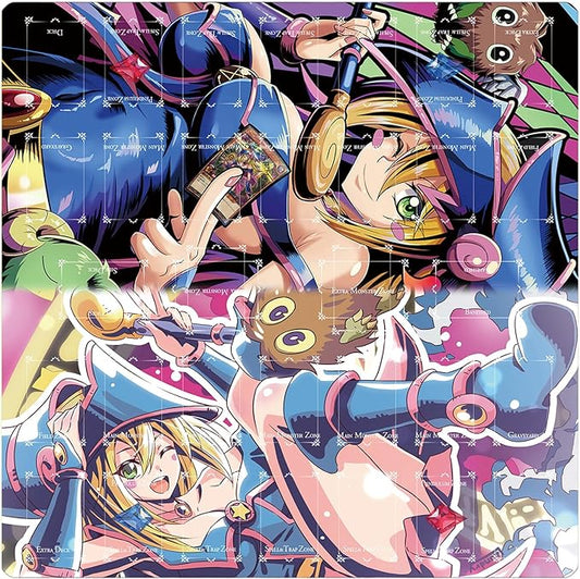 Card Rubber Mat - 2 Player, Square playmat for Gamer 60x60cm/23.6x23.6inch