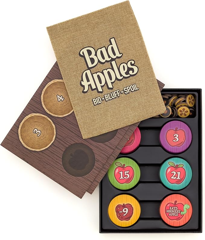 Bad Apples - Board Games - Family Games - Party Games - Games for Adults - Card Games - Strategy - Bidding & Bluffing - Game Night