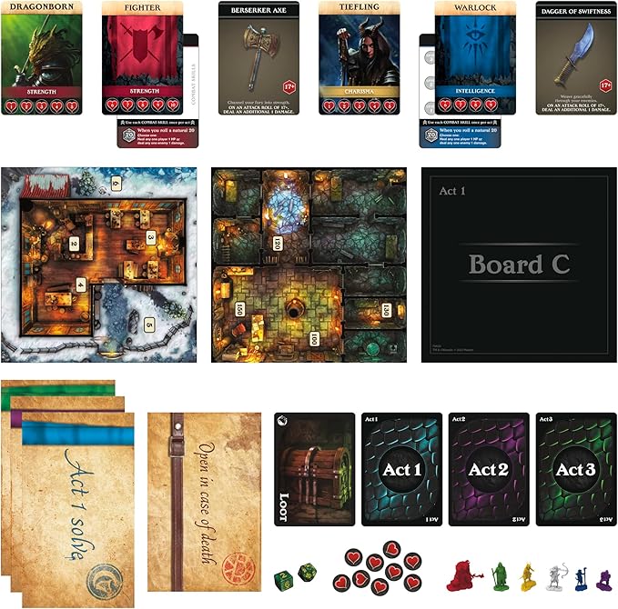 Hasbro Gaming Dungeons & Dragons: Bedlam in Neverwinter Board Game, Escape Room, Cooperative Strategy Games for Ages 12+, 2-6 Players, 3 Acts Approx. 90 Mins Each (Amazon Exclusive)